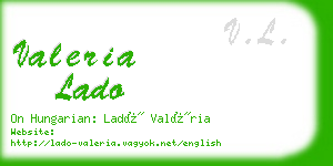 valeria lado business card